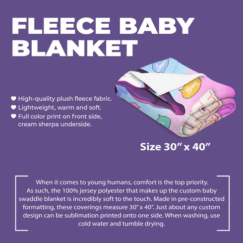 Personalized Spider Girl Baby Blanket – Custom Name, Date & Background | Superhero Baby Gift